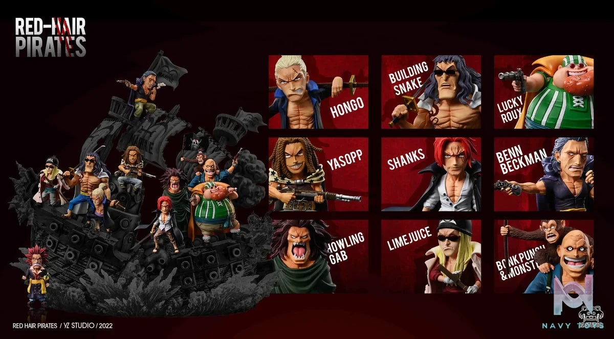 YZ Studio - Team Shanks - One Piece resin statue yz studio anime figure