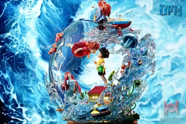 OPM Studio - Ponyo on the Cliff Statue resin statue Navy Toys anime figure