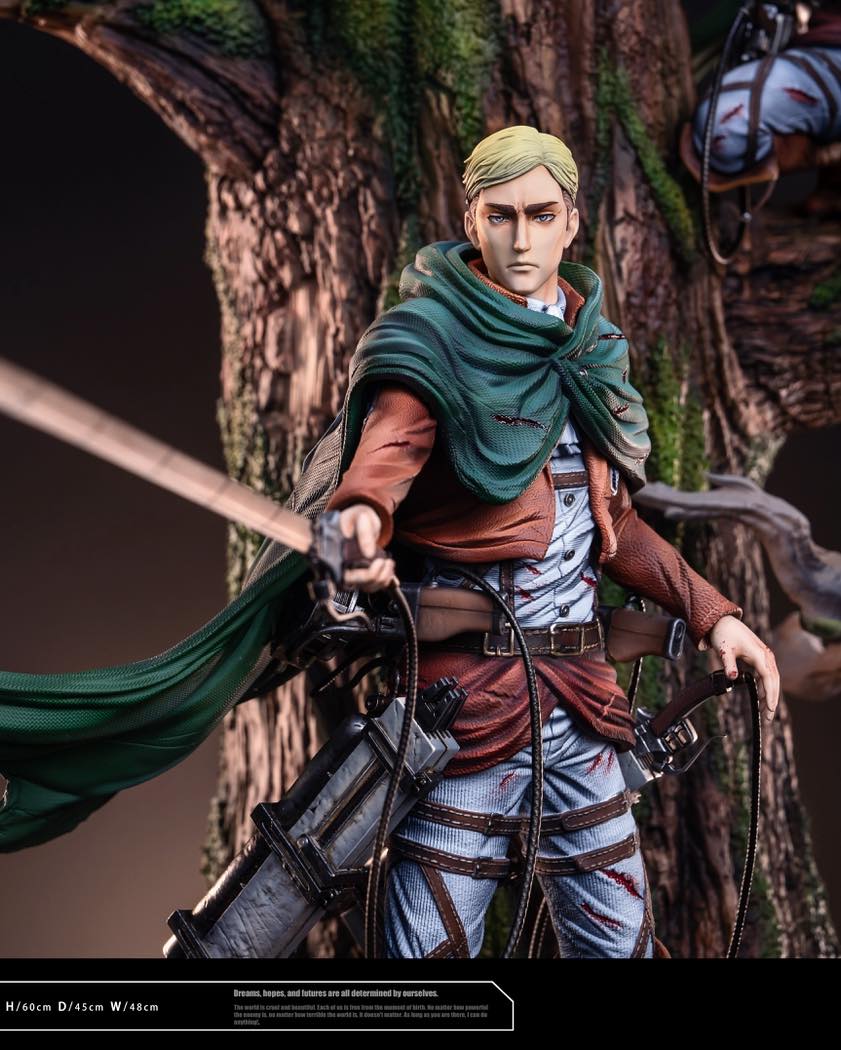 Levi Ackerman & Erwin Smith resin statue Hertz studio anime figure