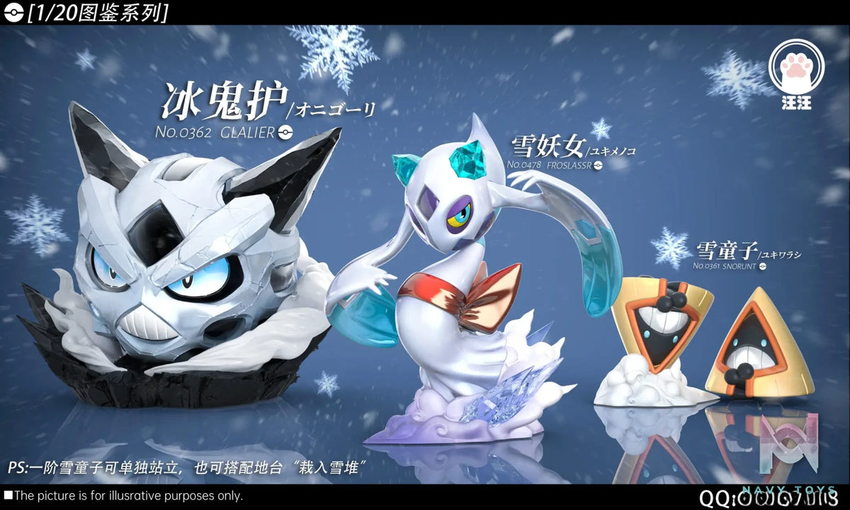 Wang Wang Studio – Pokémon Pokédex Glalie & Froslass & Snorunt