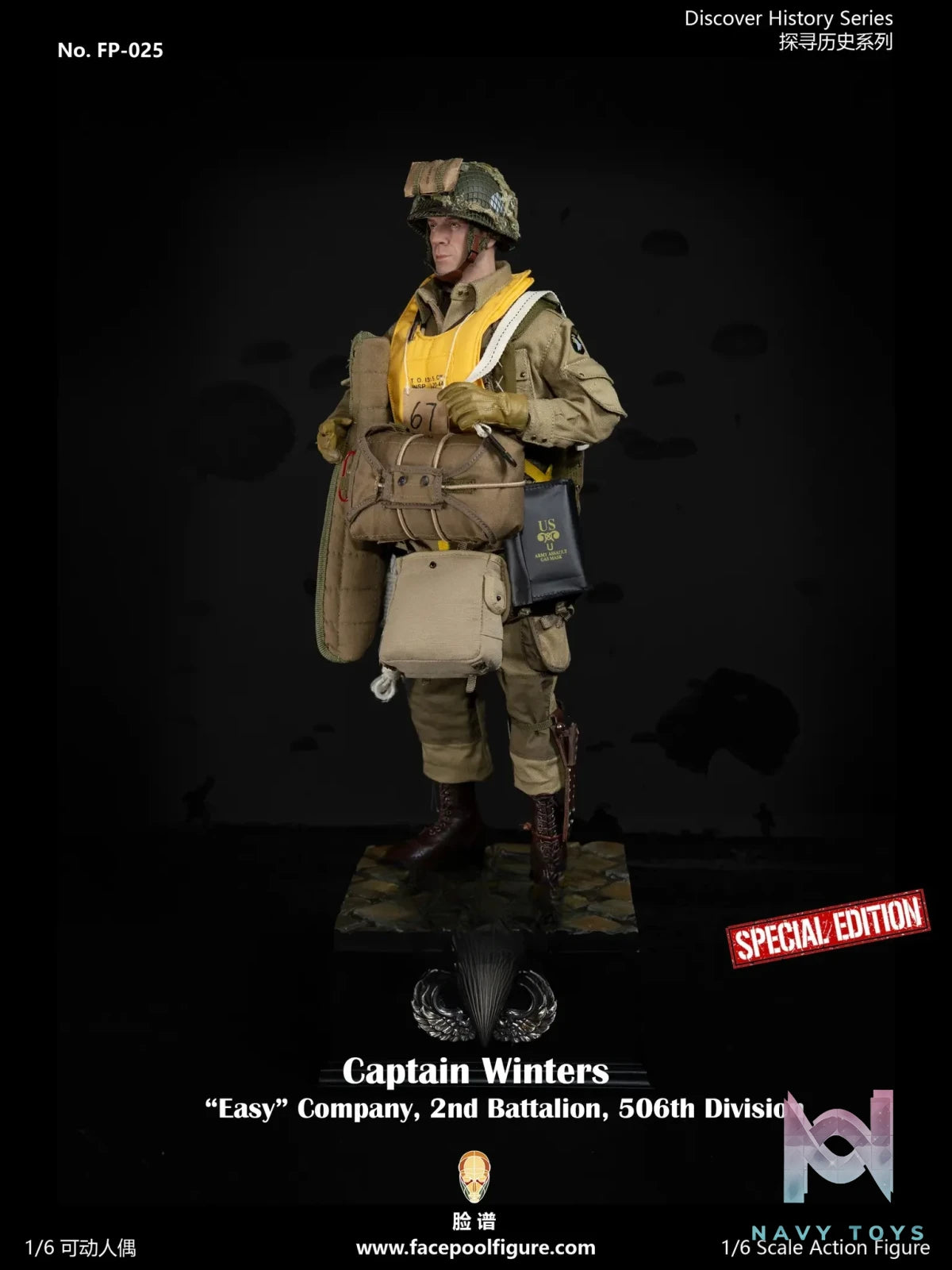 Facepoolfigure – Captain Winters “Easy” Company, 2nd Battalion, 506th Division 1/6 Action Figure FP025 (Licensed)