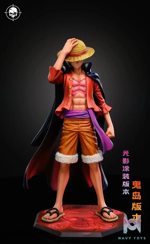LX Studio & Ba Bei Jing Studio - One Piece Straw Hat Monkey.D.Luffy resin statue Navy Toys anime figure