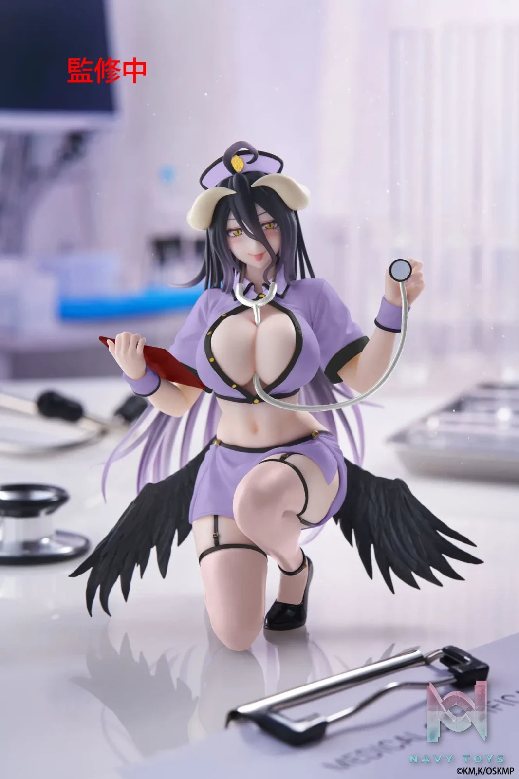 Taito – Overlord Desktop Cute Figure Albedo (Nurse Ver.) (Licensed)