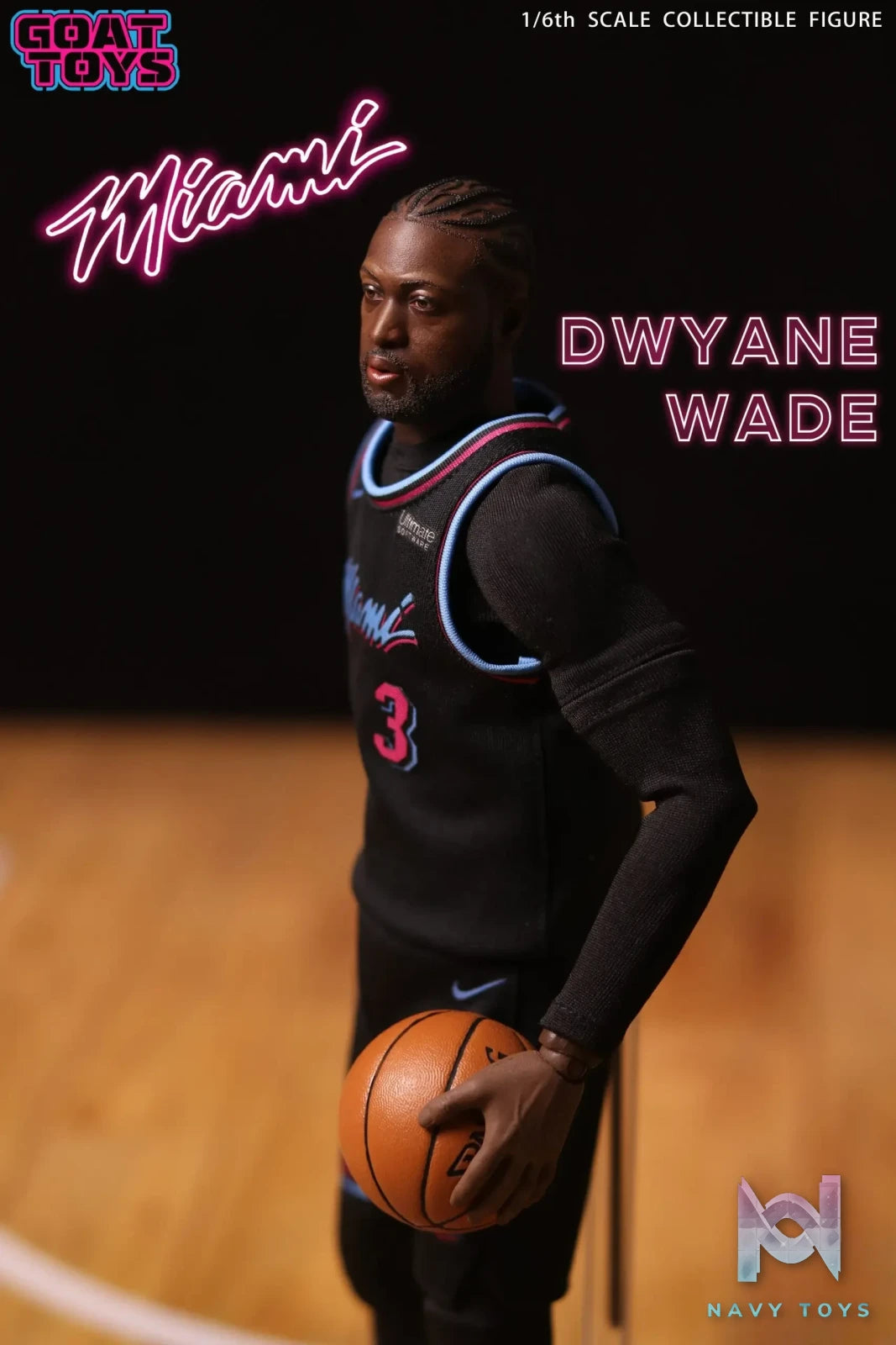 Goat Toys Studio – Dwyane Wade Game-Winner vs Warriors Set – Miami Heat
