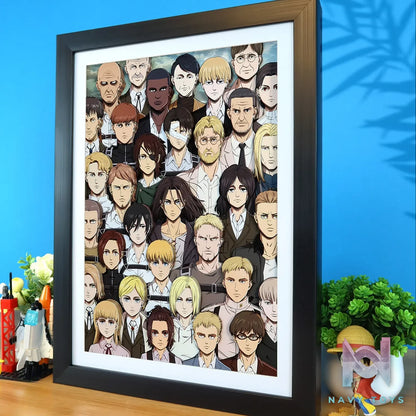 KALA HOME Studio – Attack on Titan Multiple Characters #06 Titan 3D Decorative Painting Attack on Titan