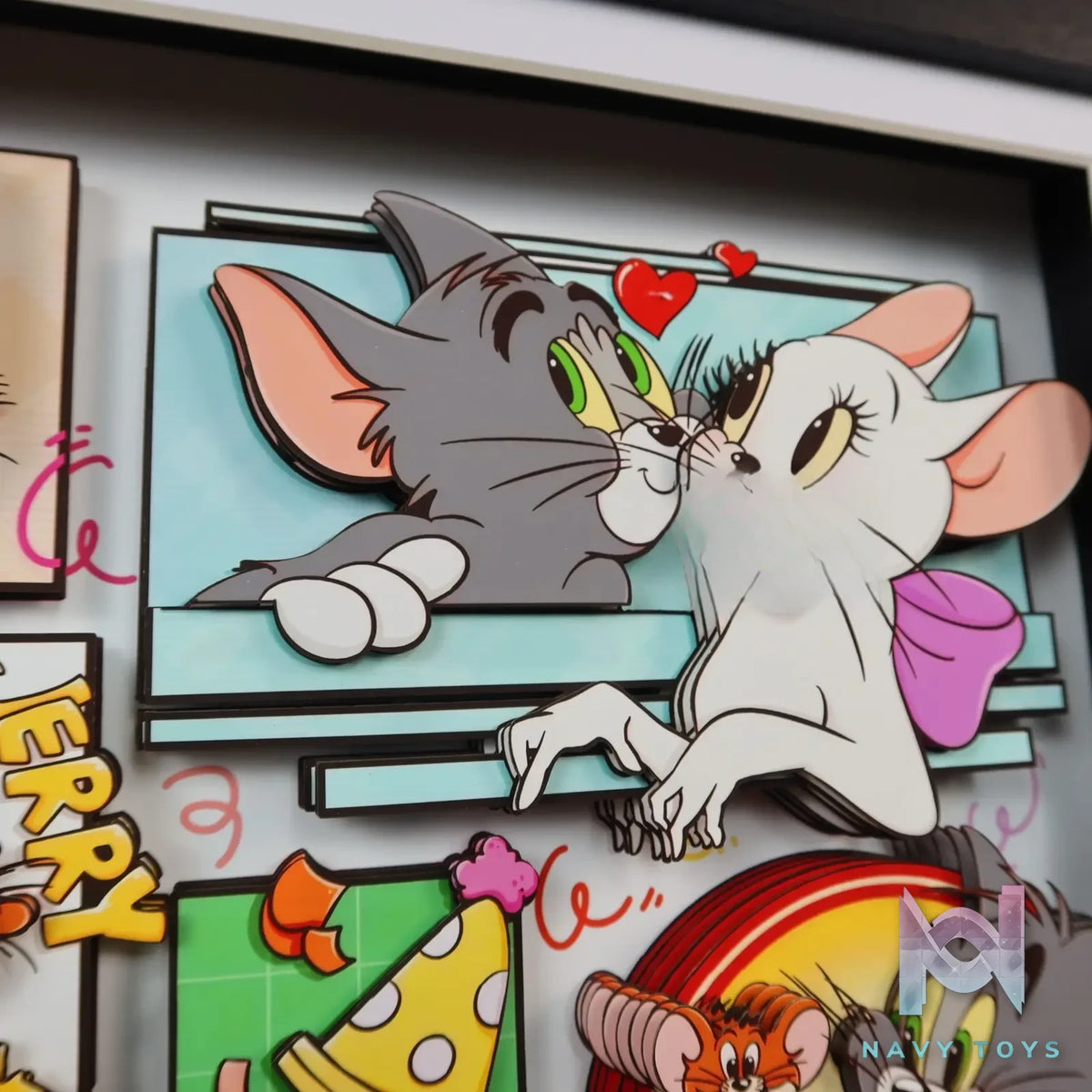 KALA HOME Studio – Tom and Jerry Multiple Characters 3D Decorative Painting Tom and Jerry