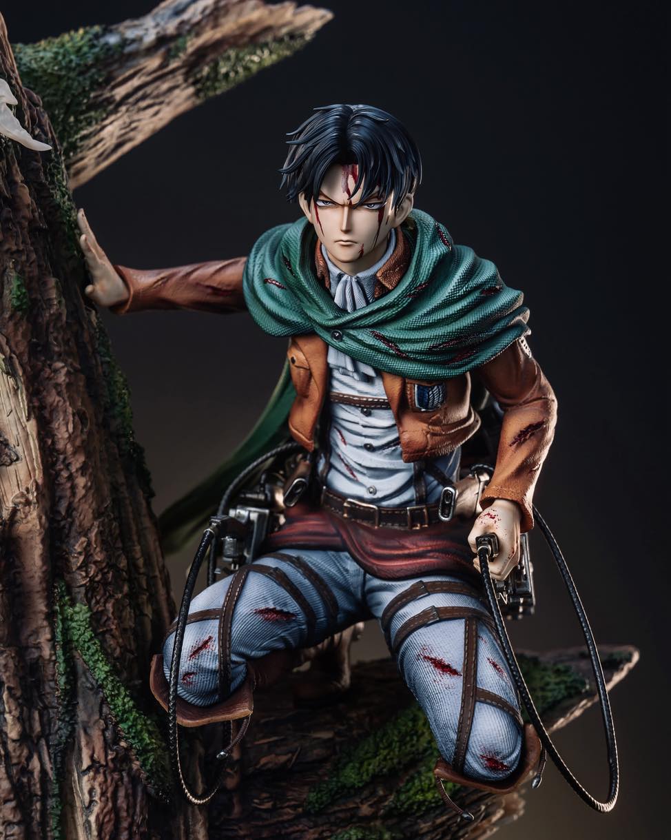Levi Ackerman & Erwin Smith resin statue Hertz studio anime figure
