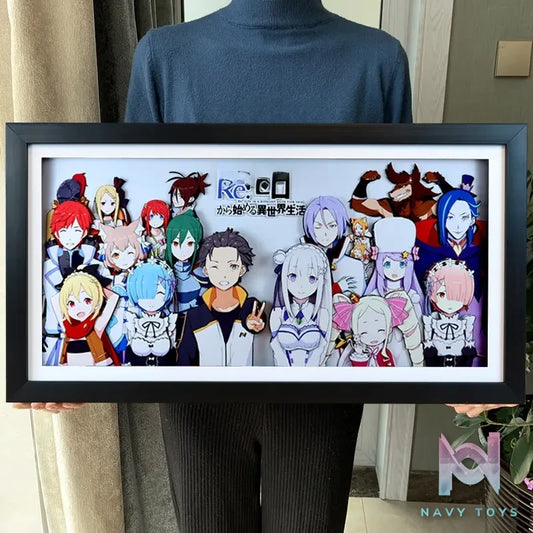 KALA HOME Studio – Re:Zero -Starting Life in Another World Multiple Characters #02 3D Decorative Painting Re:Zero -Starting Life in Another World