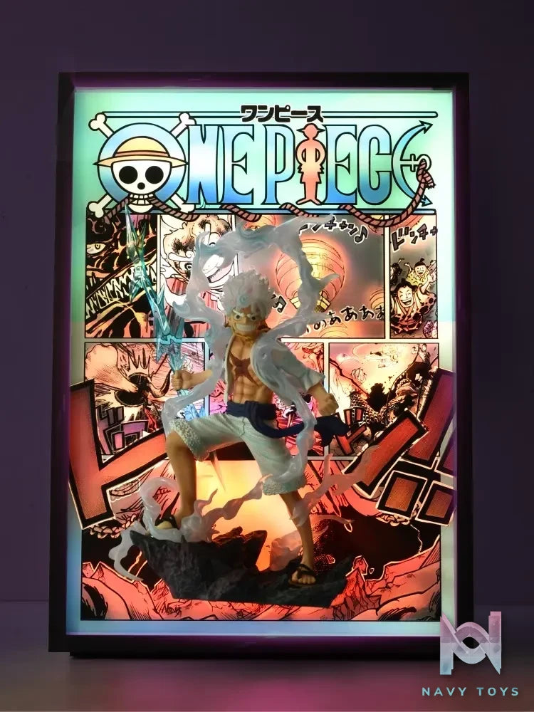 Time tree Studio – One Piece Zoro & Luffy & Sanji & Ace & Nami & Hancock & Law Decorative 3D Stereoscopic Painting