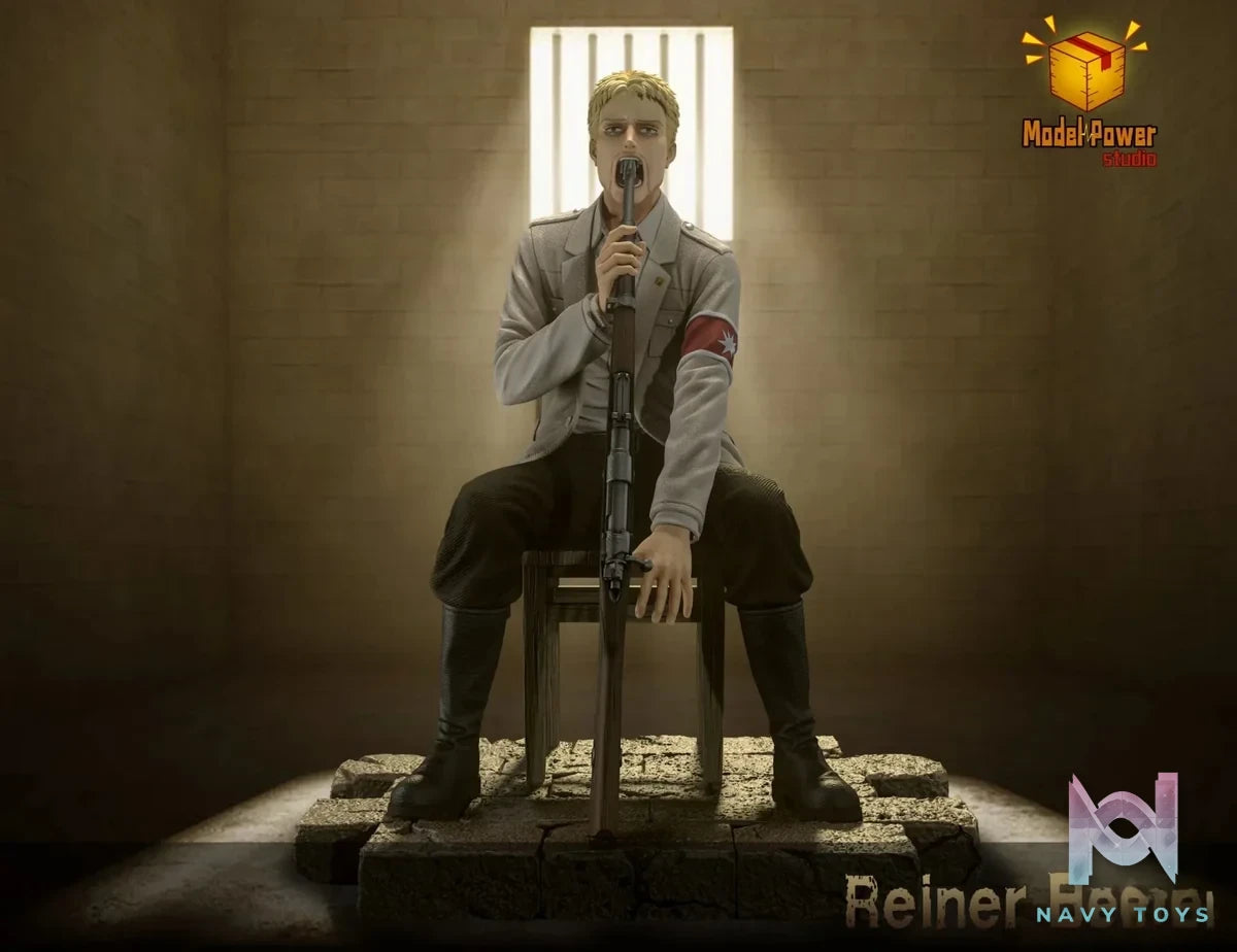 Model Power Studio - Attack on Titan Despairing Reiner Braun resin statue Navy Toys anime figure
