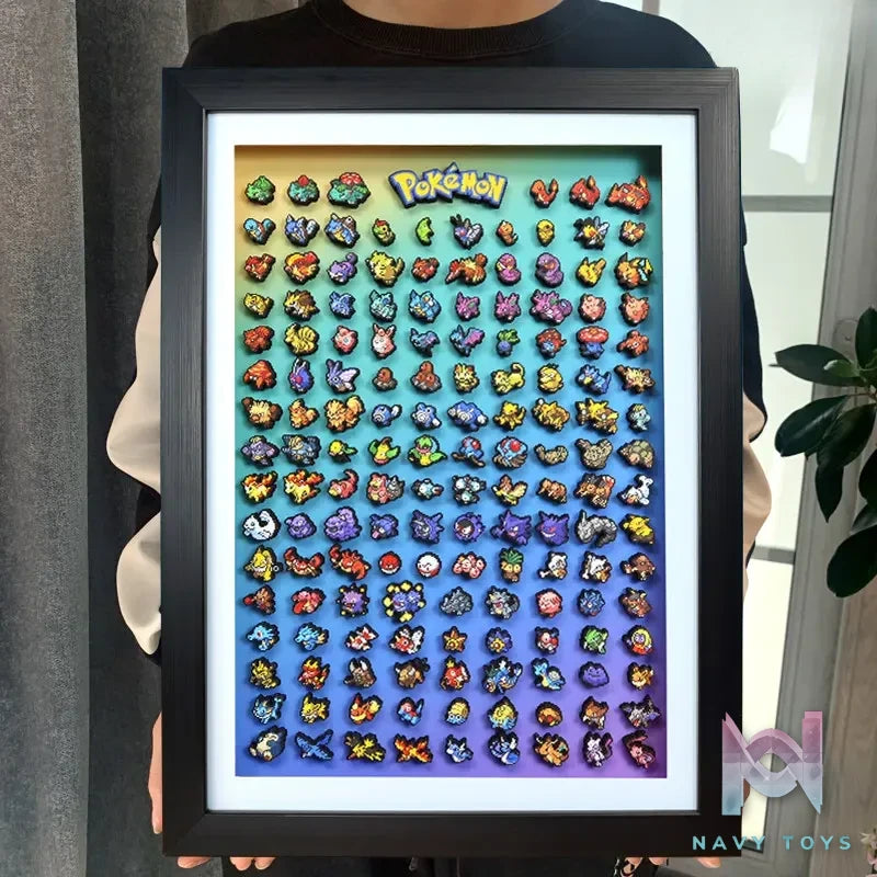 KALA HOME Studio – Generation I Pokémon Pixel Art 3D Decorative Painting Pokémon