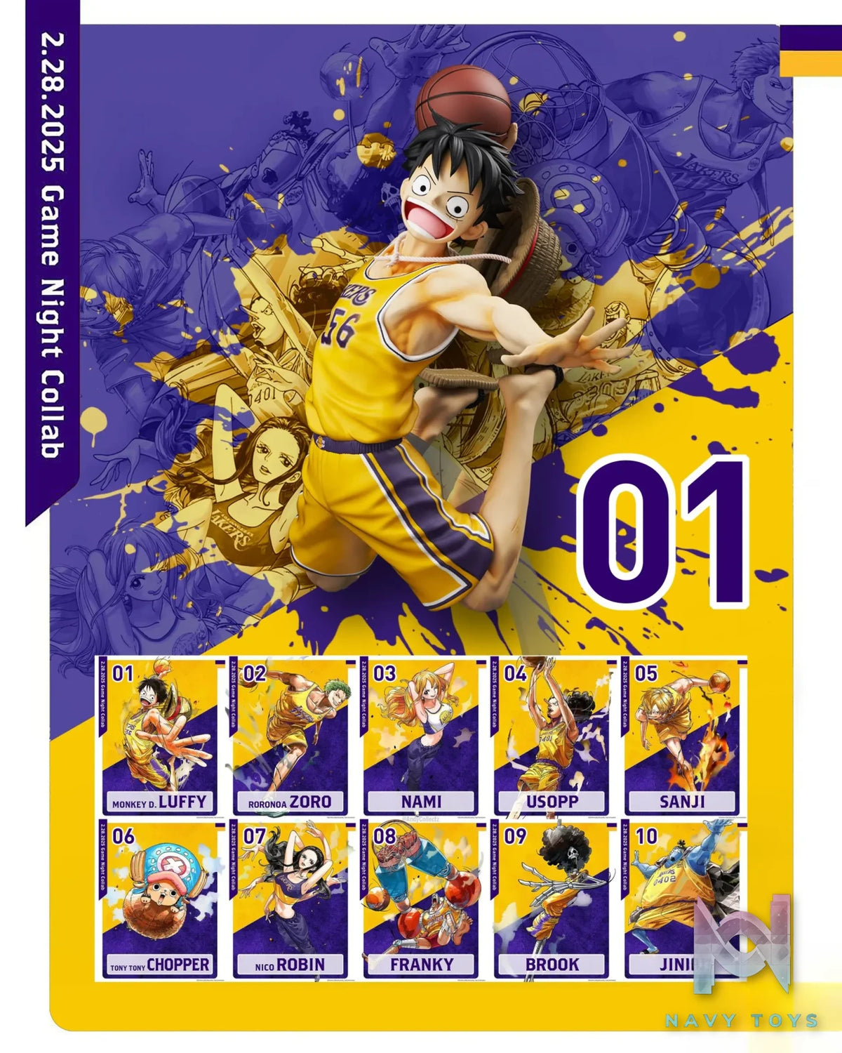K9 Studio – One Piece Straw Hat Basketball Team 1/6 Monkey D. Luffy Full Body Statue