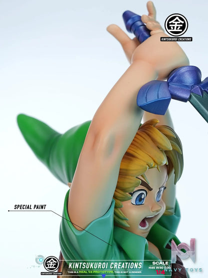 KINTSUKUROI CREATIONS Studio – The Legend of Zelda YOUNG LINK PULLING MASTER SWORD