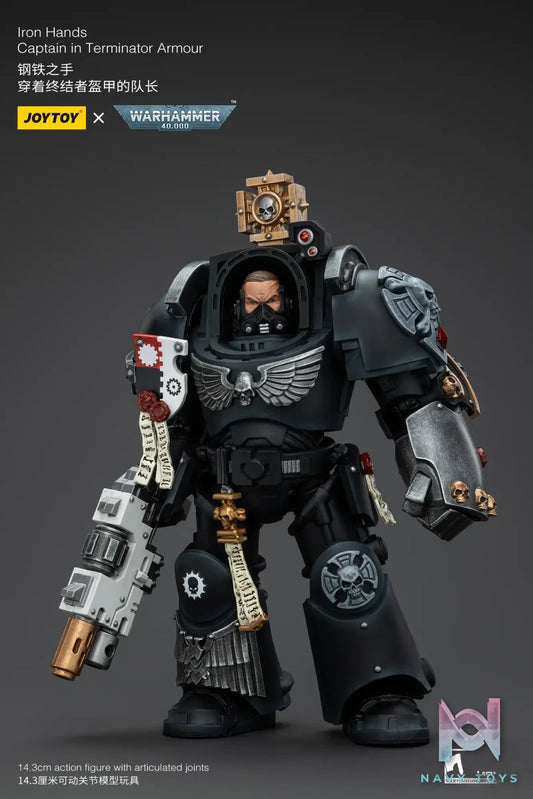JOYTOY Studio – Warhammer 40,000 Iron Hands Captain in Terminator Armour JT5116 (Licensed)