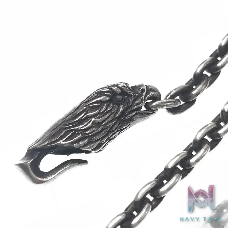 Raven Studio (silver jewelry) – Original Exclusive Design 4.5mm Thick Eagle Head Hook Necklace Original