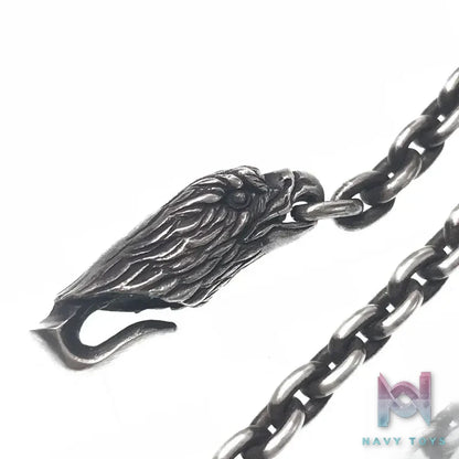 Raven Studio (silver jewelry) – Original Exclusive Design 4.5mm Thick Eagle Head Hook Necklace Original