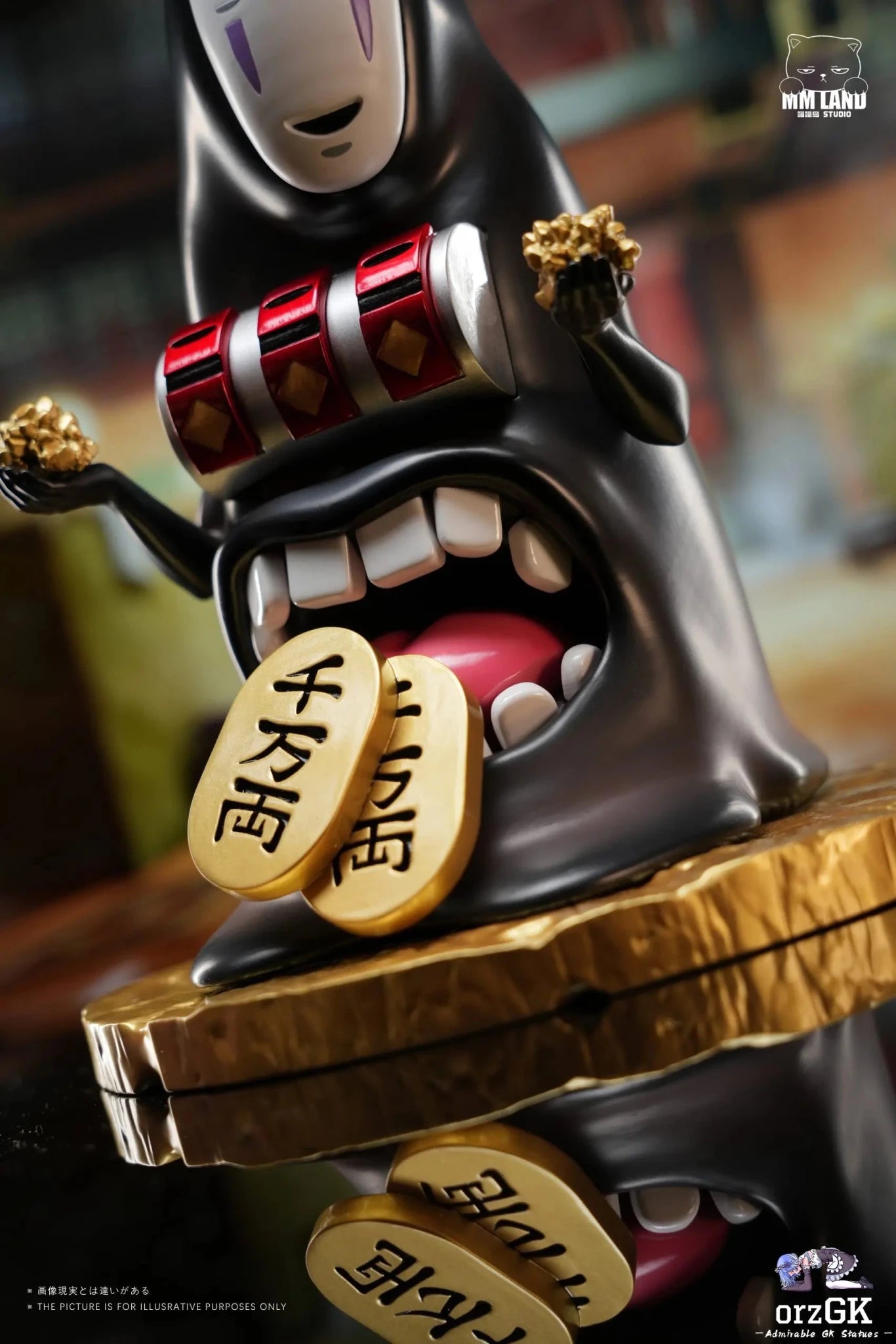 MMLAND Studio - No - Face with a Money - Spitting Machine Spirited Away resin statue Navy Toys anime figure