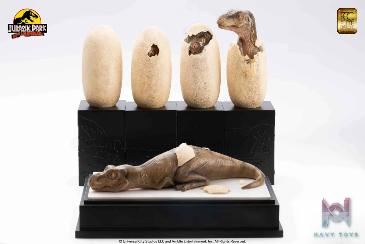Elite Creature Collectibles (ECC) – Jurassic Park Hatching T-Rex set statue (Licensed)