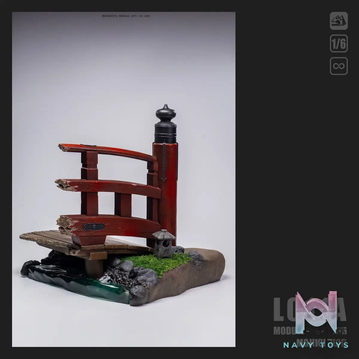 MOjingToys – Module Series – L011Cuiying Broken Bridge 1/6 DIORAMA BASE (Licensed)