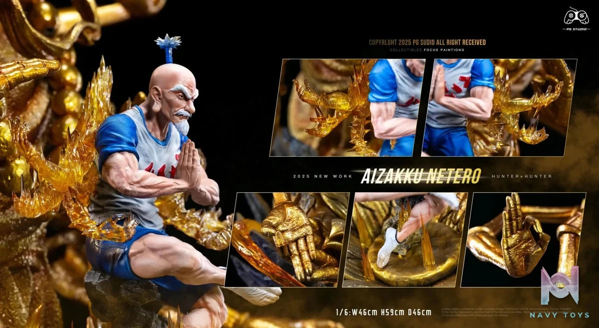 PG Studio - Hunter x Hunter Hyakushiki Kannon Chairman Netero resin statue Navy Toys anime figure