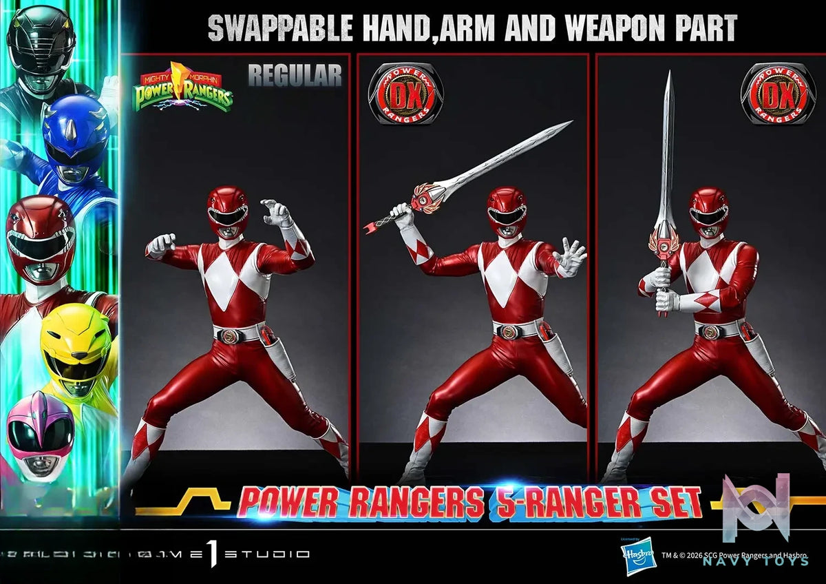 Prime 1 Studio – Premium Masterline Mighty Morphin Power Rangers Power Rangers 5-Ranger Set PMPWR-01 PMPWR-01DX PMPWR-01DXS (Licensed)