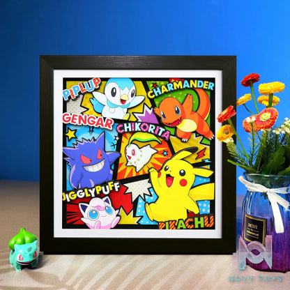 Yu Zhi Jiang Studio – Pokémon Multiple Characters Series #12 3D Decorative Painting Pokémon