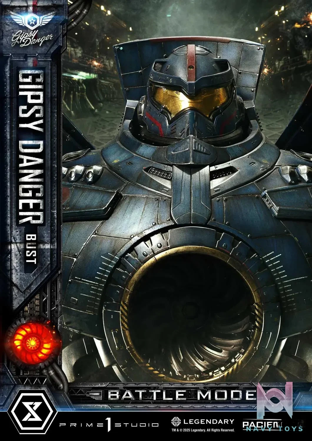 Prime 1 Studio – Life Size Bust Pacific Rim (Film) Gipsy Danger Battle Mode LSPACRIM-02 (Licensed)
