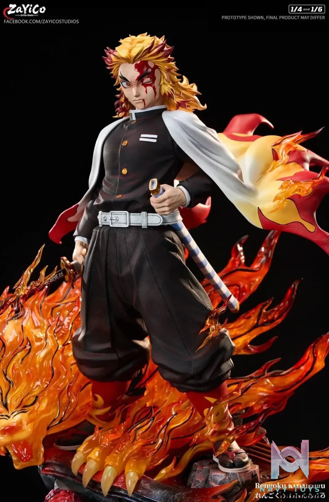 Flame Hashira Kyojuro Rengoku - Demon Slayer - Zayico Studio resin statue Navy Toys anime figure