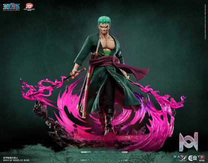 Pixel Poses X Cosmic Creations X JIMEI PALACE Studio – ONE PIECE Roronoa Zoro 1/6 Scale Platinum Silicone Action Figure (Licensed)