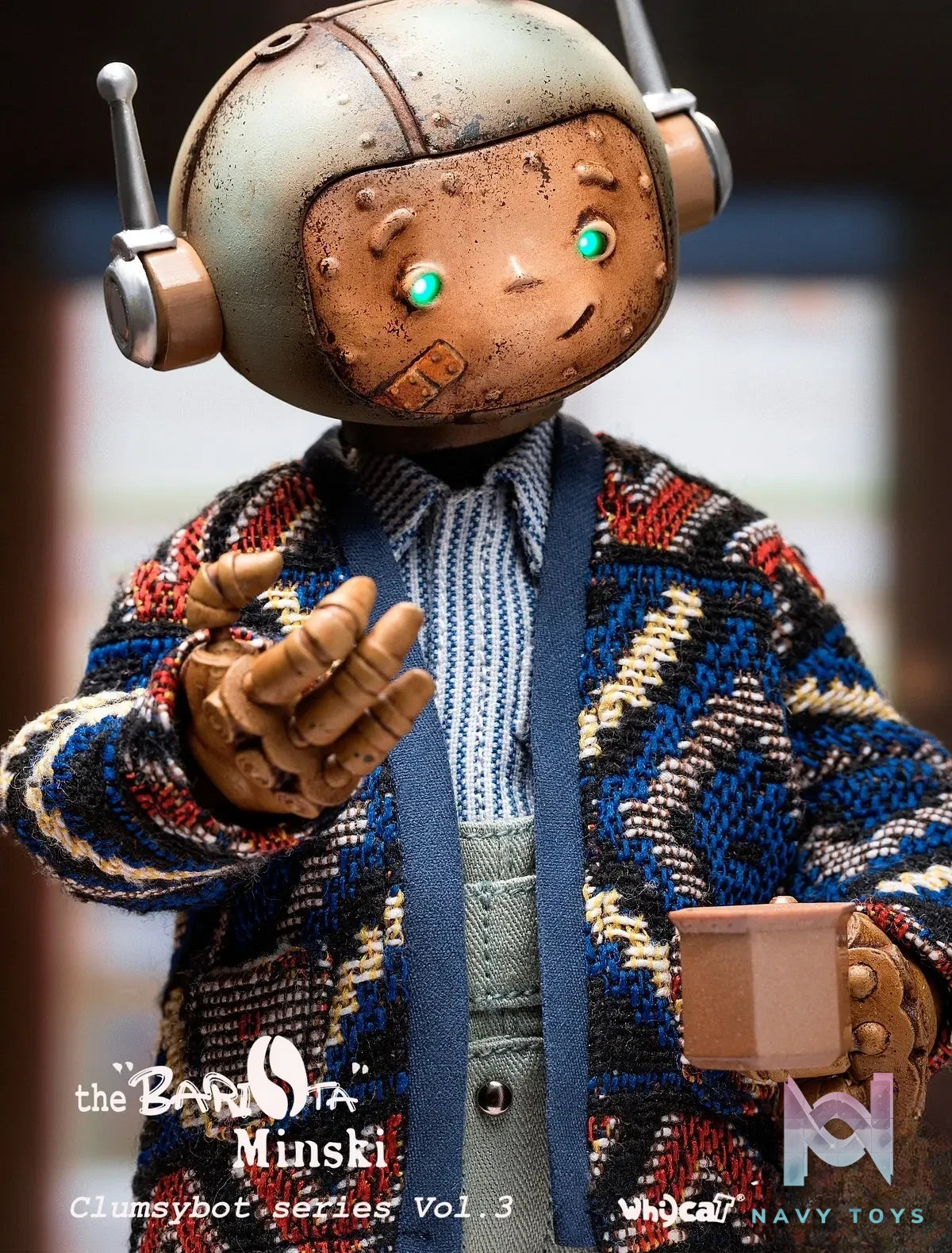 Whycat Studio & GEARHEADTOYS Studio – ClumsyBot Series 3 Barista Minski GHT005 (Licensed)