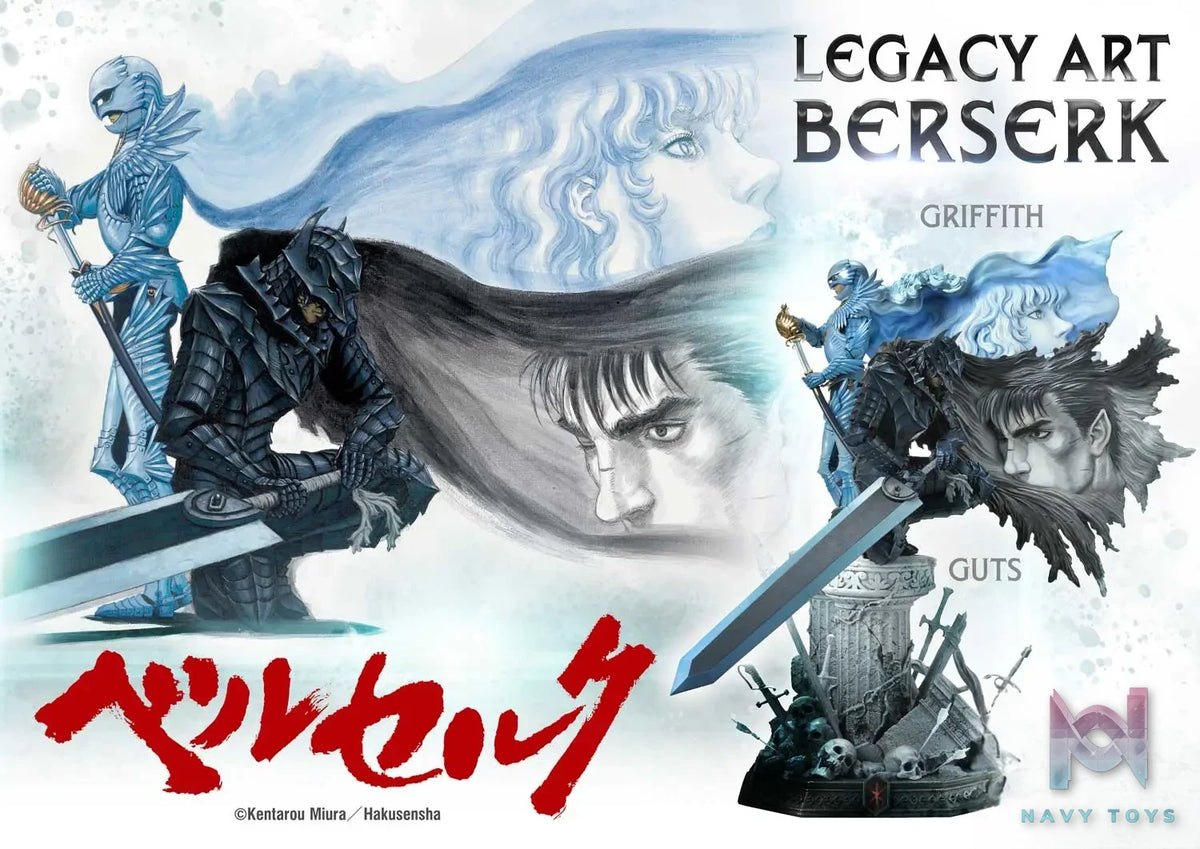 Prime 1 Studio – Legacy Art Kentaro Miura Berserk Guts & Griffith Set LABR-01S LABR-02S (Licensed)