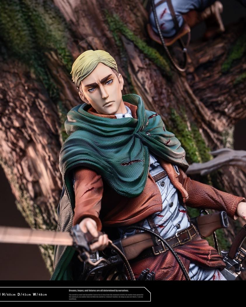 Levi Ackerman & Erwin Smith resin statue Hertz studio anime figure