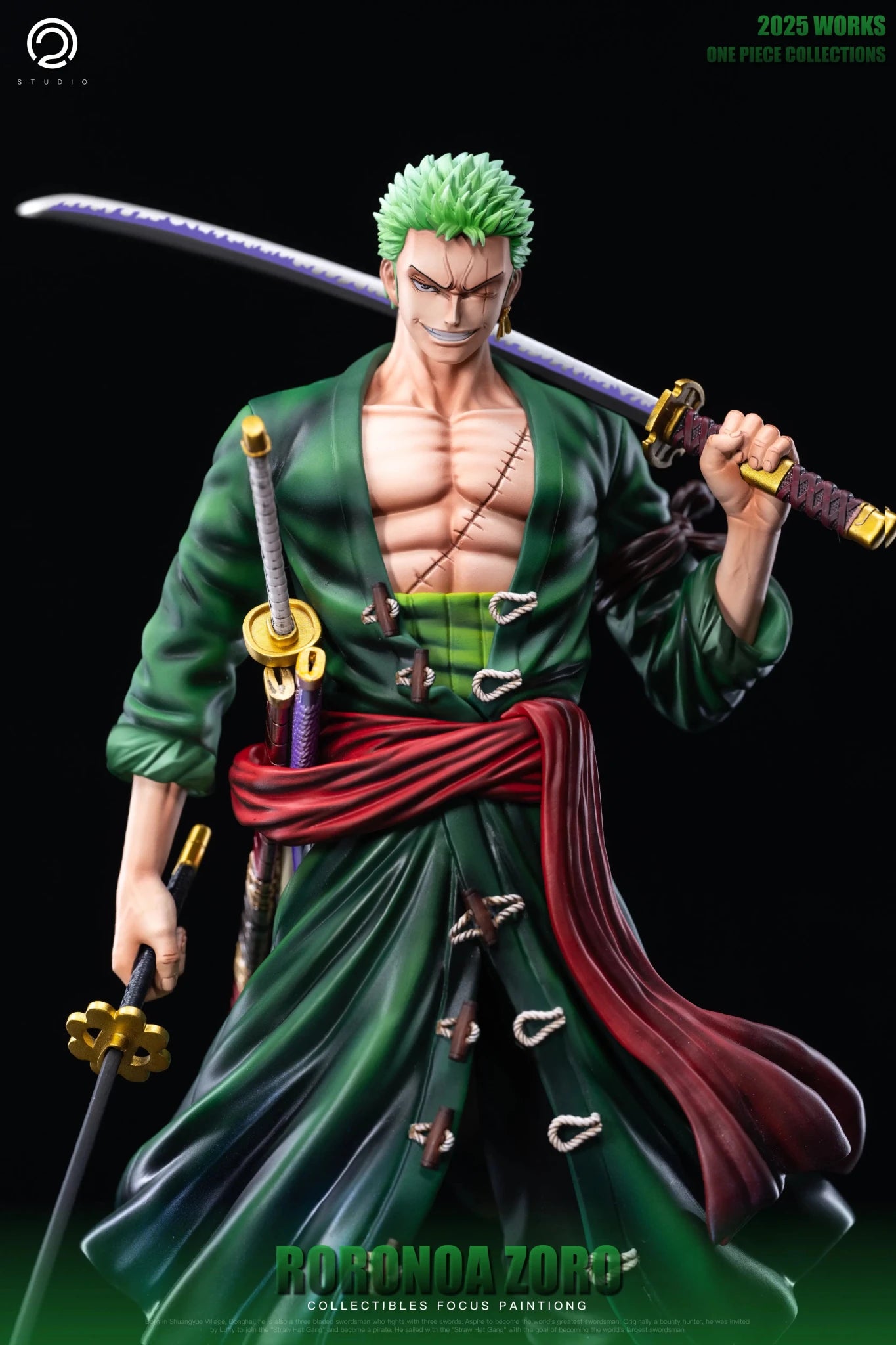 C2 Studio - One Piece Straw Hat Pirates Two Years Later 8 Zoro resin statue Navy Toys anime figure