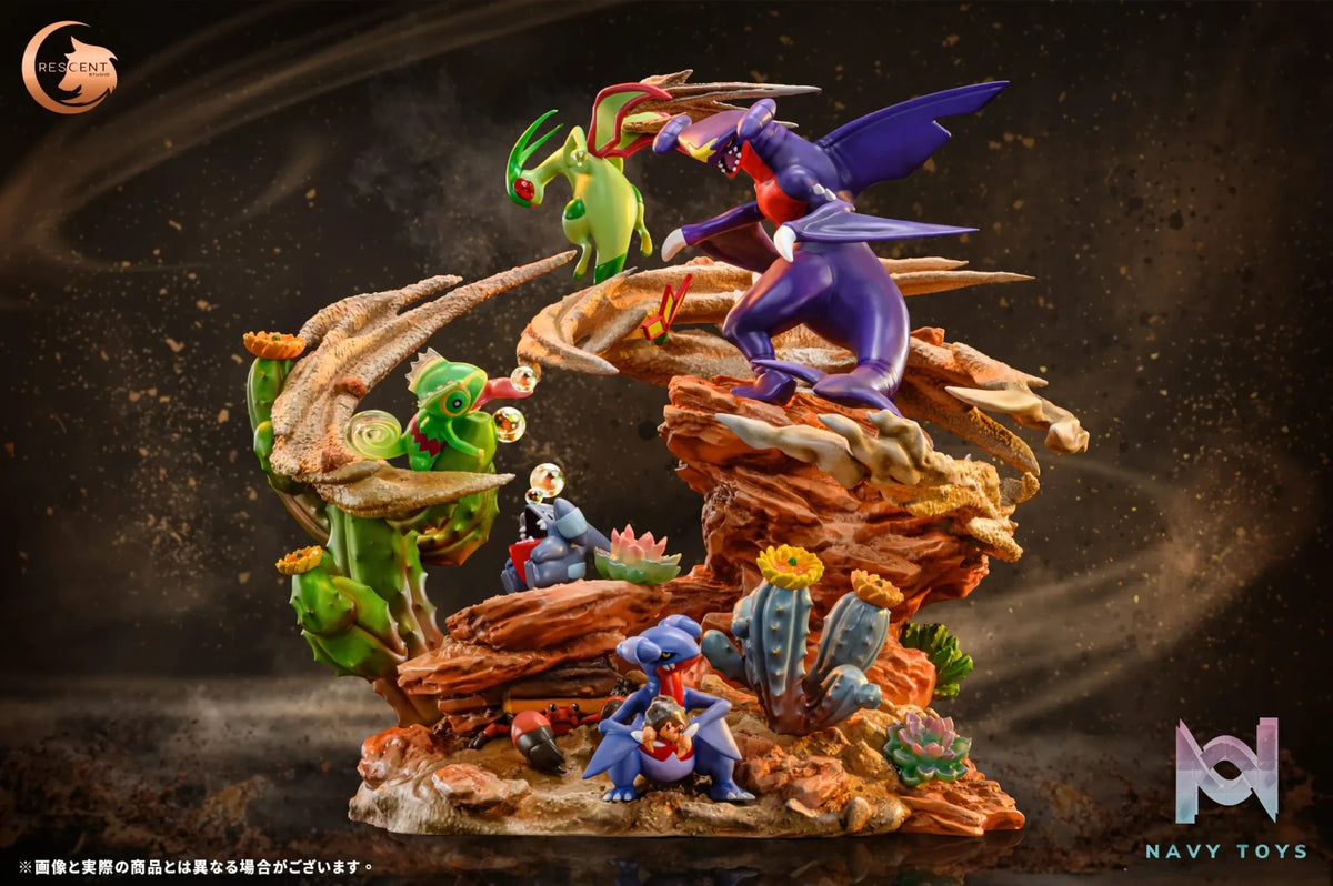 Blossom Studio – Pokémon Ecological Diorama Series Desert Scene Garchomp