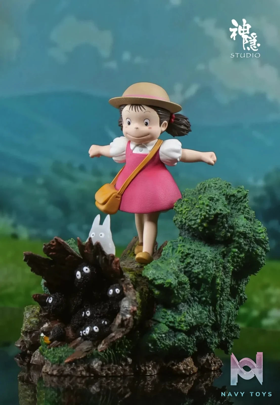 Shen Yin Studio - My Neighbor Totoro Meet Series Wooden Stake Mei resin statue Navy Toys anime figure