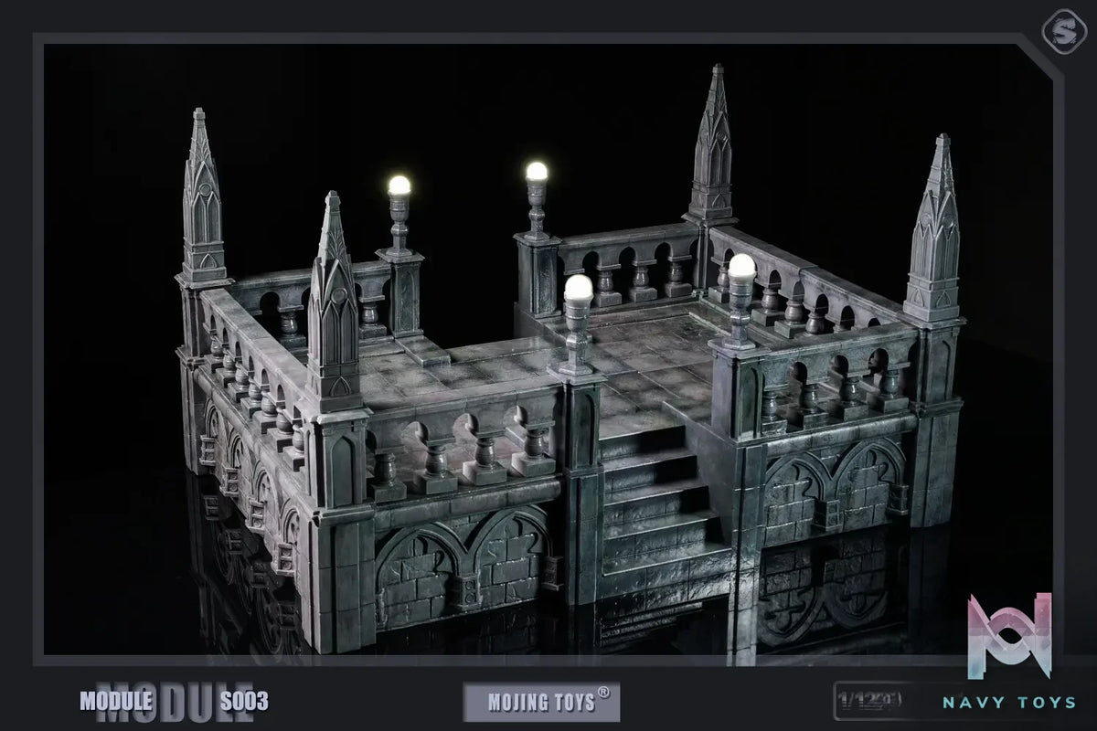MOjingToys – Original 1/12Module Series Gothic Roof and Staircase Scene S003 (Licensed)