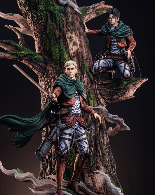 Levi Ackerman & Erwin Smith resin statue Hertz studio anime figure