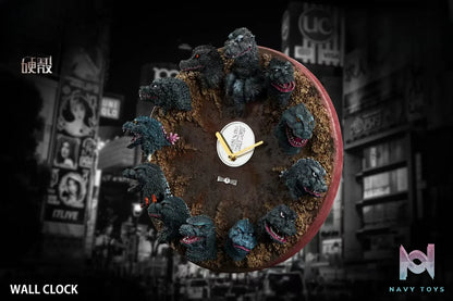 Hard Shell Studio – Godzilla 12-Head Relief Wall Clock Godzilla
