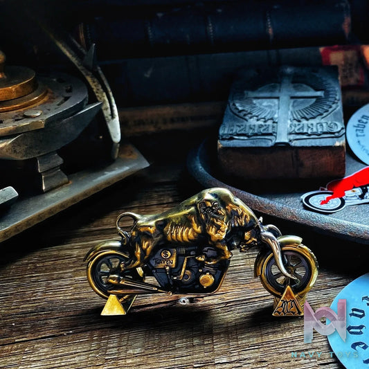 Raven Studio (silver jewelry) – Anniversary Limited Edition “Flying Life” Motorcycle Bull EDC Ornament Original
