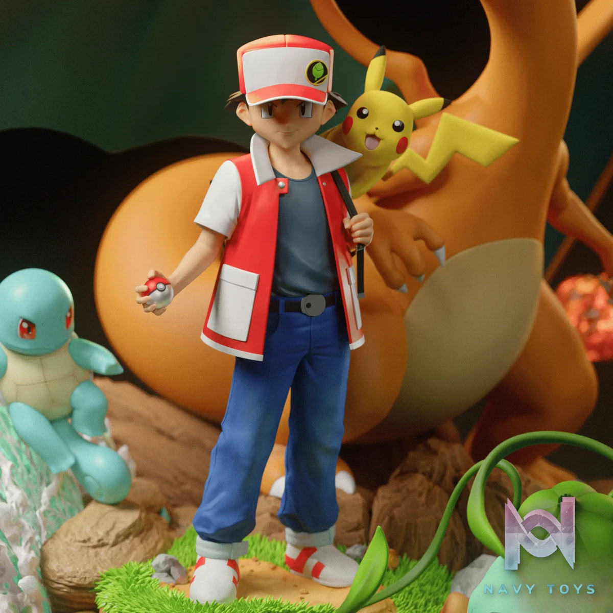 Black Swan Collectibles – Pokémon Ash Diorama & Red Diorama