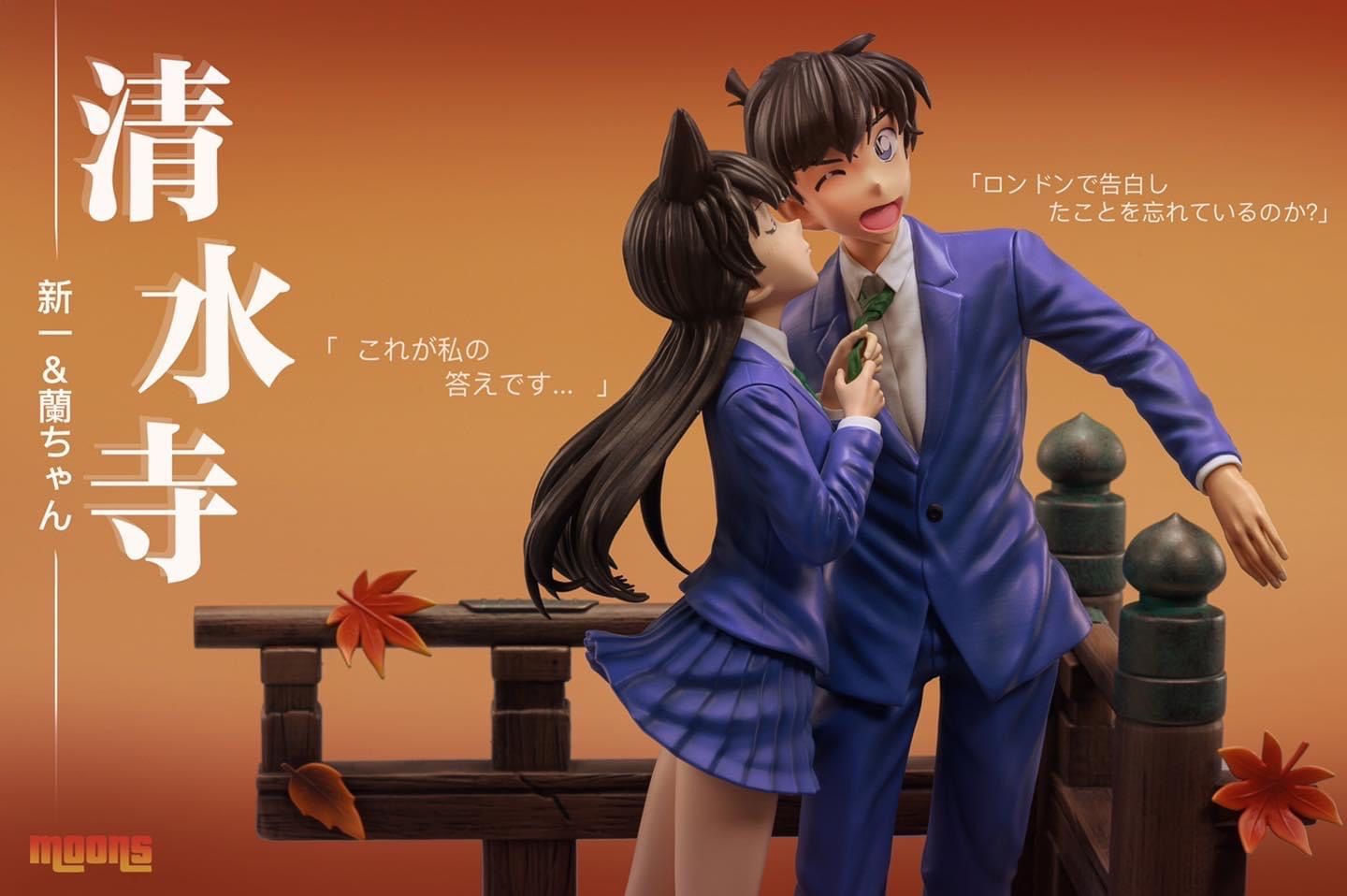 Kudo Shinichi & Ran Mori resin statue Moon Studio anime figure