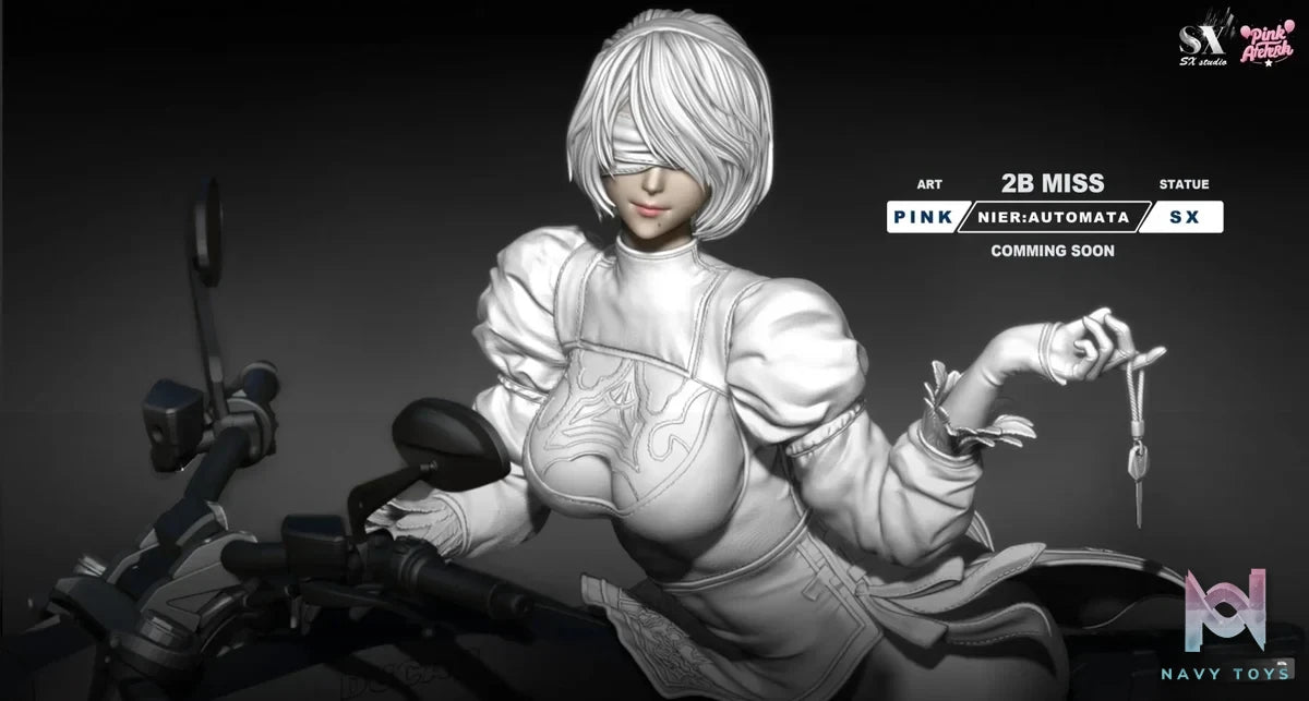 Aetheria Studio X SX Studio - 2B Motorcycle NieR:Automata resin statue Navy Toys anime figure