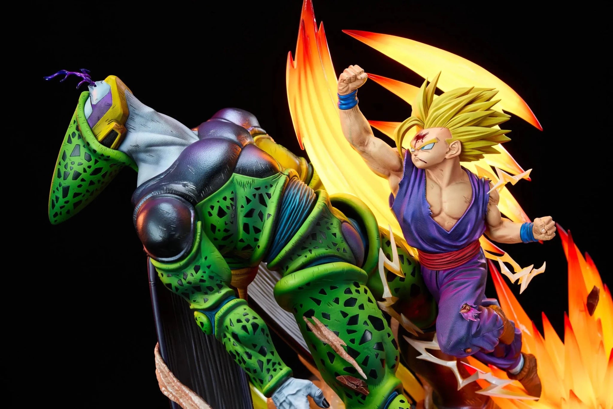 KD Collectibles Studio - Gohan vs Cell Dragon Ball resin statue Navy Toys anime figure