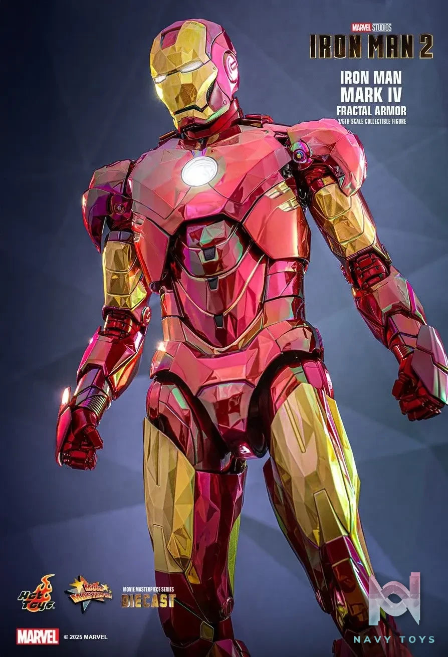 Hottoys – Marvel Iron Man 2 Iron Man Mark IV (Fractal Armor) 1/6th scale Collectible Figure MMS792D70 (Licensed)