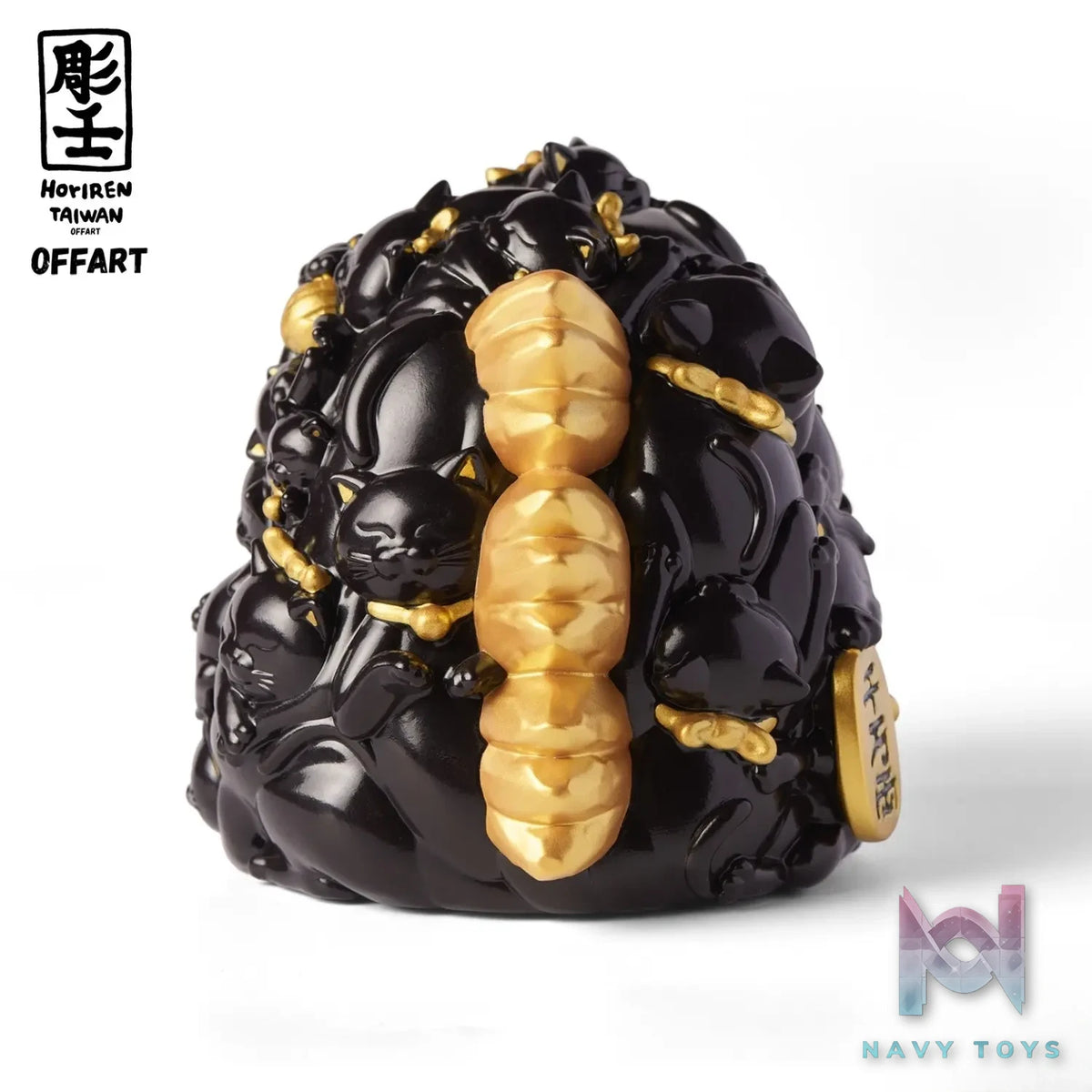OFFART & A Ren – OFFART X Horiren Red Flame Hundred Cats Mini – Black Gold Bust (Licensed)