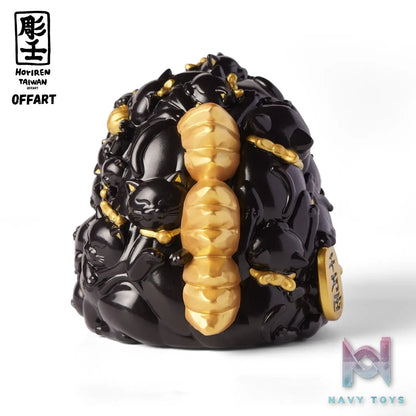 OFFART & A Ren – OFFART X Horiren Red Flame Hundred Cats Mini – Black Gold Bust (Licensed)