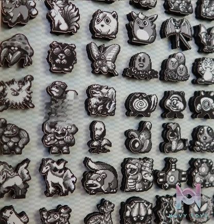 KALA HOME Studio – Black And White Generation I Pokémon Pixel Art 3D Decorative Painting Pokémon