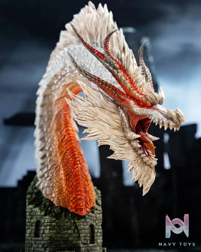 Dragon Frontier Studio – Monster Hunter White Fatalis Head Sculpture