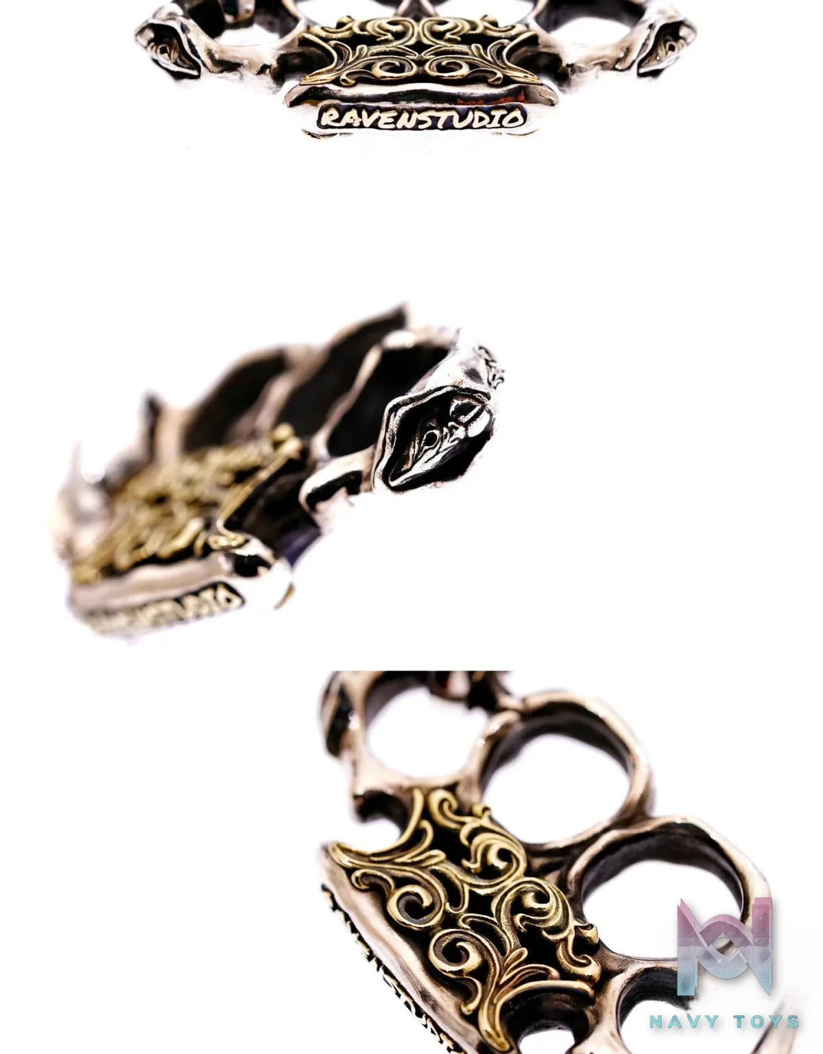 Raven Studio (silver jewelry) – Warrior EDC Knuckle Duster Pendant Original
