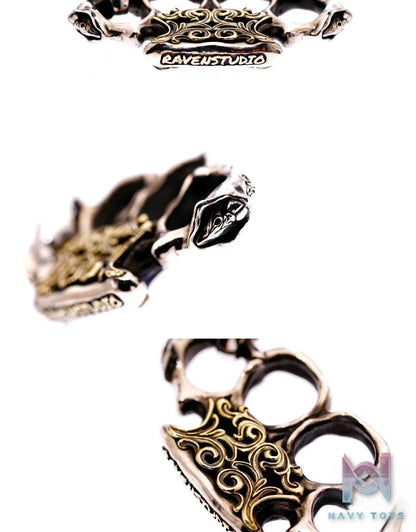 Raven Studio (silver jewelry) – Warrior EDC Knuckle Duster Pendant Original